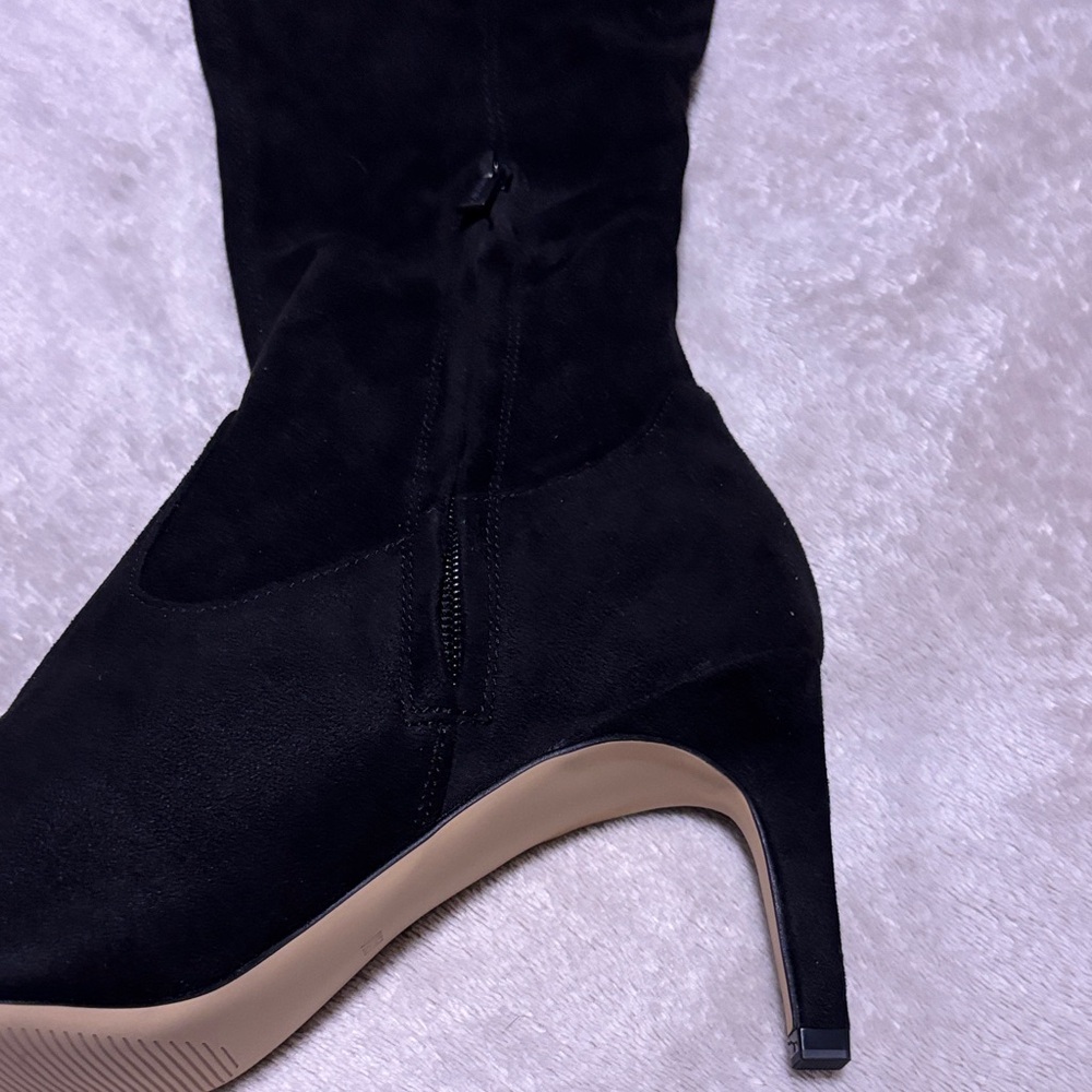 CALVIN KLEIN…Sz 8.5…Fitted Black Over the Knee Boots… NWT - Picture 3 of 12